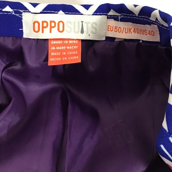 The Rudolph Deer Snowflake Blazer Jacket Red Blue White NWOT size 40 - Picture 5 of 7